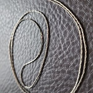 VTG Silver-Tone Textured Chain Necklace